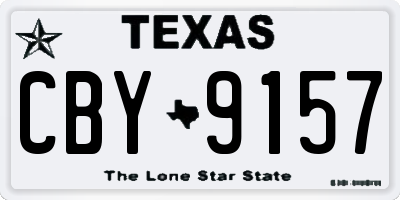 TX license plate CBY9157
