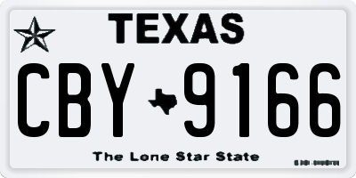 TX license plate CBY9166