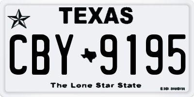 TX license plate CBY9195
