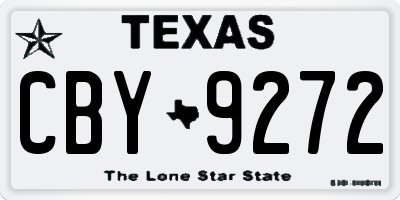 TX license plate CBY9272