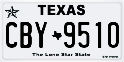 TX license plate CBY9510