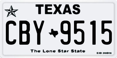 TX license plate CBY9515