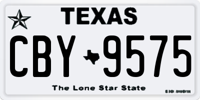 TX license plate CBY9575