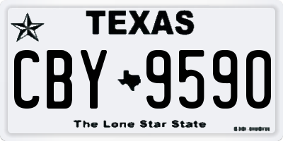 TX license plate CBY9590