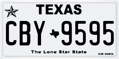TX license plate CBY9595