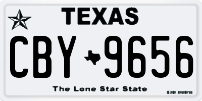 TX license plate CBY9656