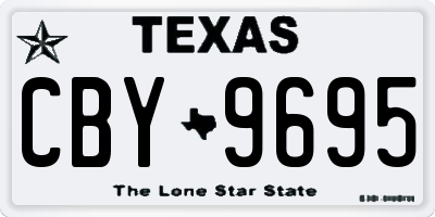 TX license plate CBY9695