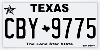 TX license plate CBY9775