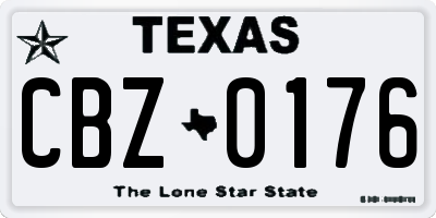 TX license plate CBZ0176
