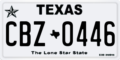 TX license plate CBZ0446