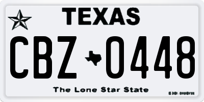 TX license plate CBZ0448