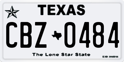 TX license plate CBZ0484