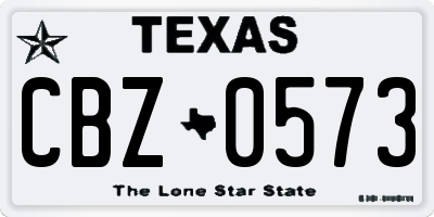 TX license plate CBZ0573