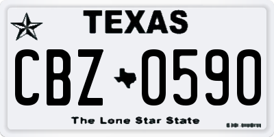 TX license plate CBZ0590