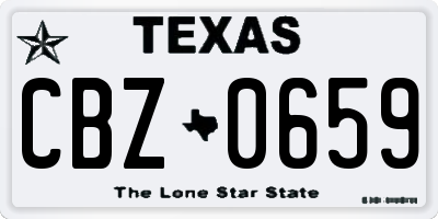 TX license plate CBZ0659