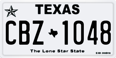 TX license plate CBZ1048