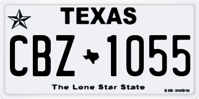 TX license plate CBZ1055