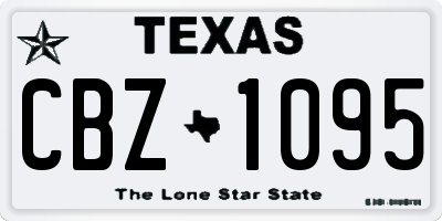 TX license plate CBZ1095