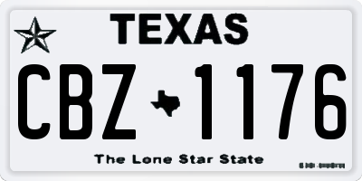 TX license plate CBZ1176