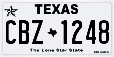 TX license plate CBZ1248