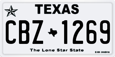 TX license plate CBZ1269