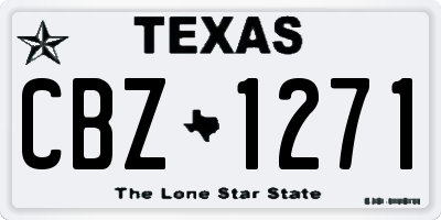 TX license plate CBZ1271