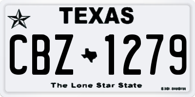 TX license plate CBZ1279