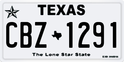 TX license plate CBZ1291