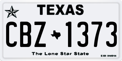 TX license plate CBZ1373