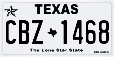 TX license plate CBZ1468