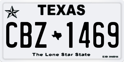 TX license plate CBZ1469