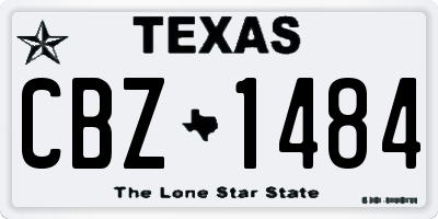 TX license plate CBZ1484