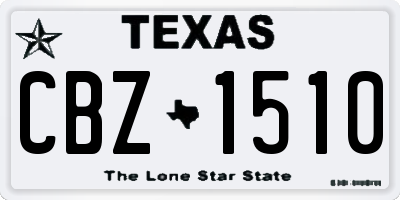 TX license plate CBZ1510