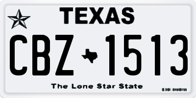 TX license plate CBZ1513