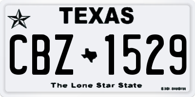 TX license plate CBZ1529