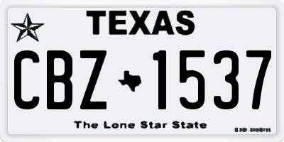 TX license plate CBZ1537