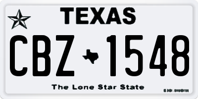 TX license plate CBZ1548