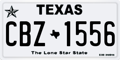 TX license plate CBZ1556