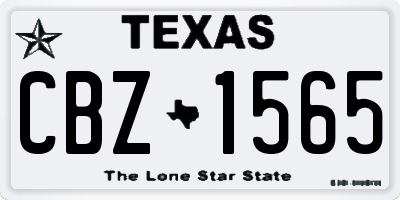 TX license plate CBZ1565