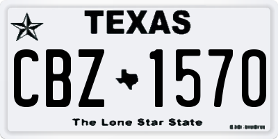TX license plate CBZ1570