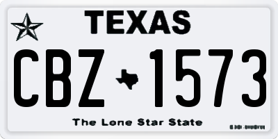 TX license plate CBZ1573