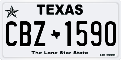 TX license plate CBZ1590