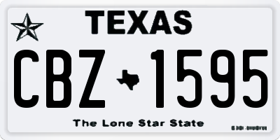 TX license plate CBZ1595