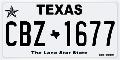 TX license plate CBZ1677