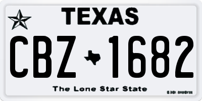 TX license plate CBZ1682