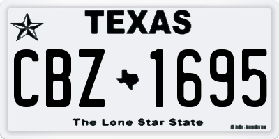 TX license plate CBZ1695