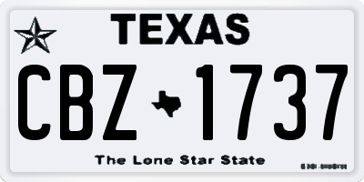 TX license plate CBZ1737