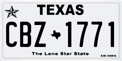 TX license plate CBZ1771