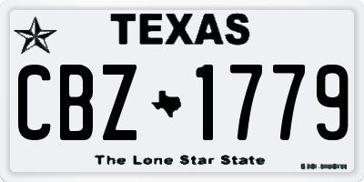 TX license plate CBZ1779