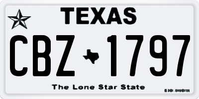 TX license plate CBZ1797